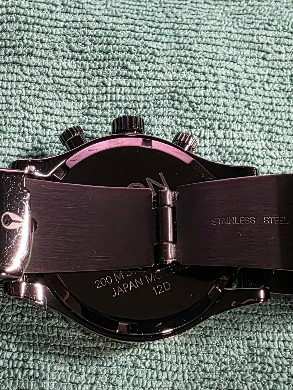 Nixon Rare Brown Metal Chronograph Watch